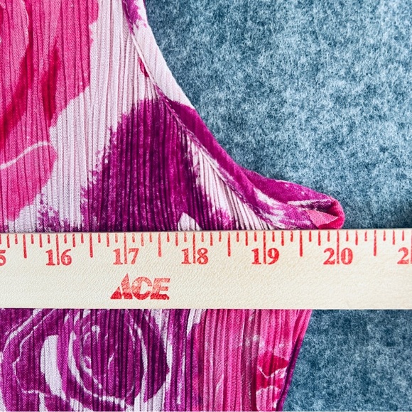NEWPORT NEWS Easy Style Maxi Dress Sleeveless Floral Drop Waist Rayon Size 10 - Picture 8 of 8